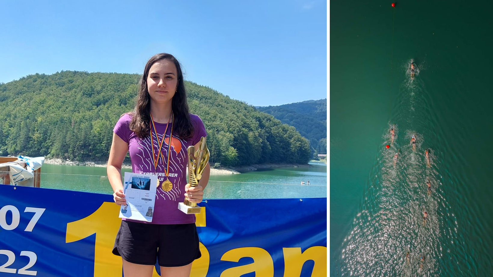 Arădeanca Bianca Baltă a câștigat 2 medalii de aur la Concursul Open Water ”Traversarea Lacului Văliug”