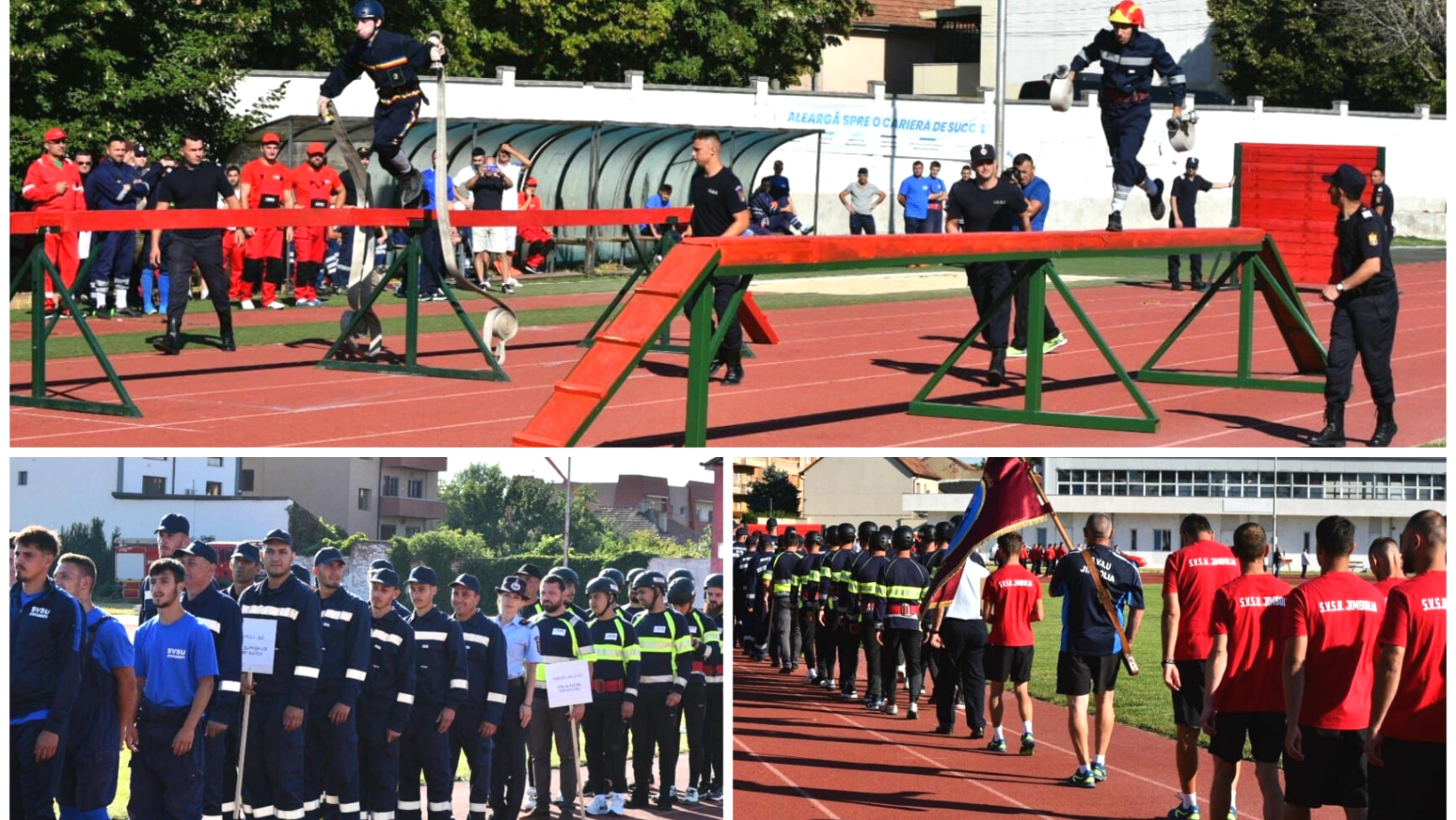 Cele mai bune echipaje de pompieri civili din țară sunt în aceste zile la Arad și se întrec pe stadionul Gloria