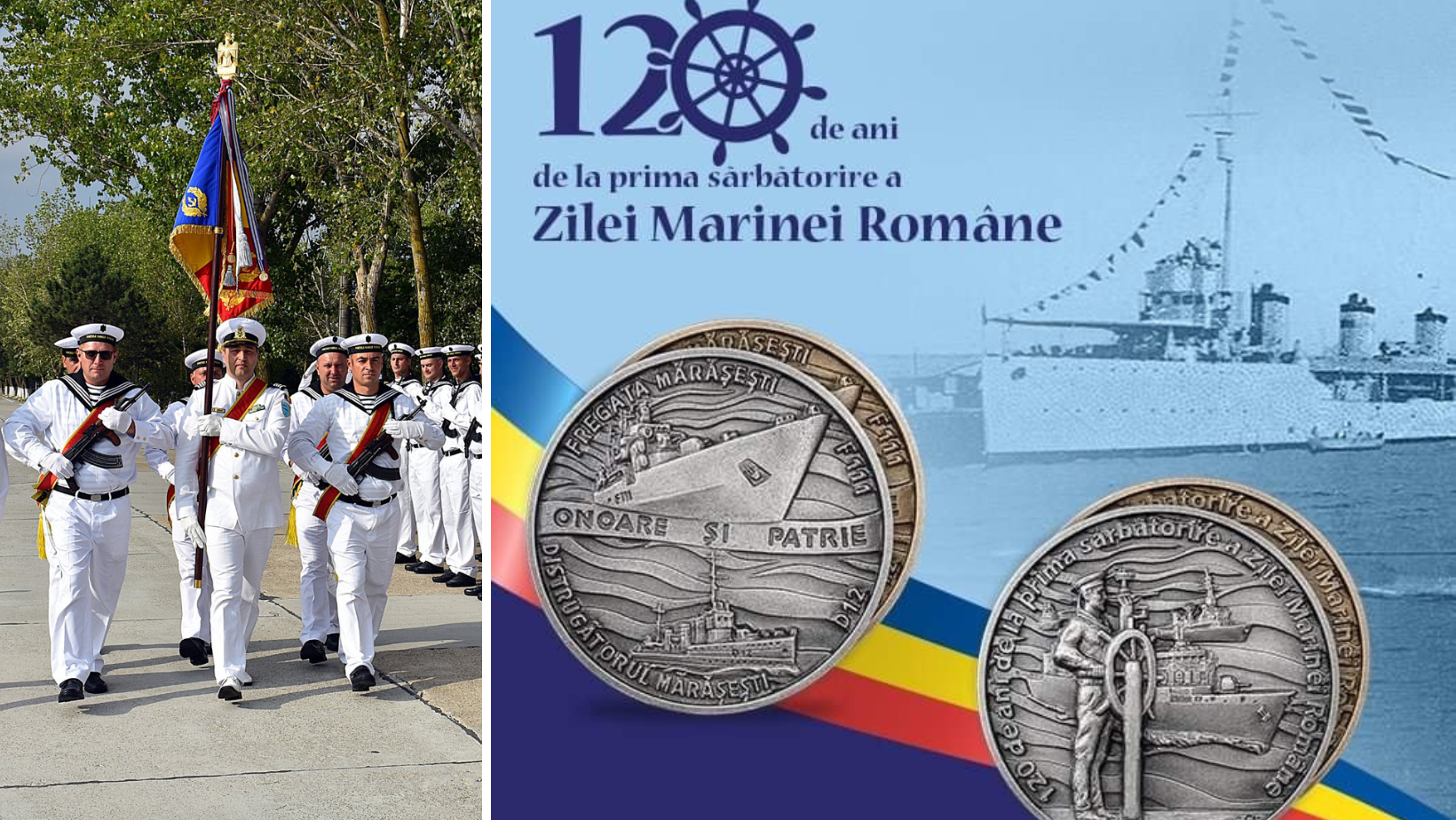 Medalie aniversară lansată de Ziua Marinei Române