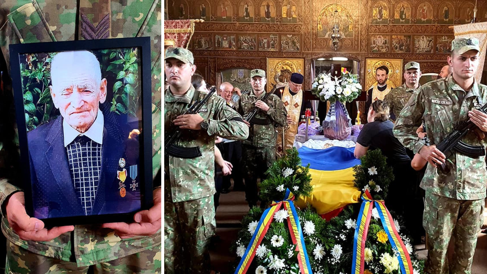 Veteranul de război Gheorghe Hațegan a fost înmormântat cu onoruri militare