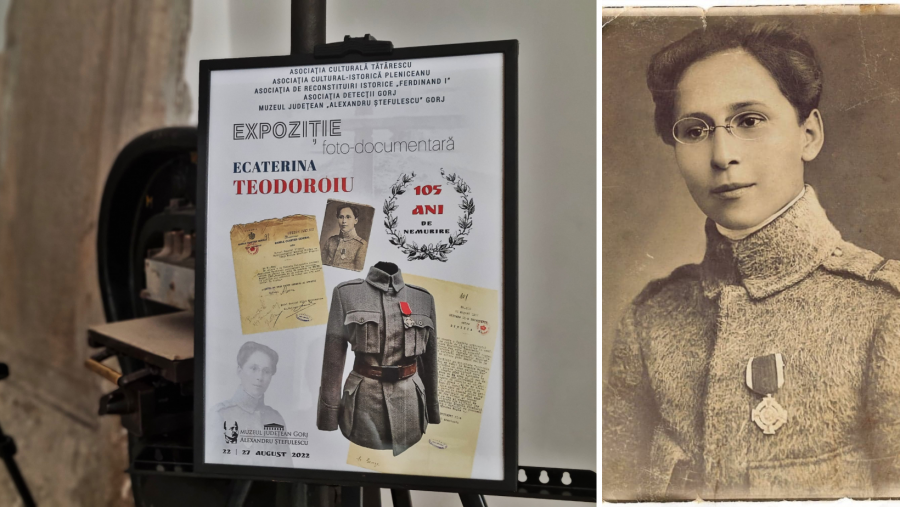 Eroina Ecaterina Teodoroiu, evocată printr-o expoziție foto-documentară inedită la 105 ani de la moarte