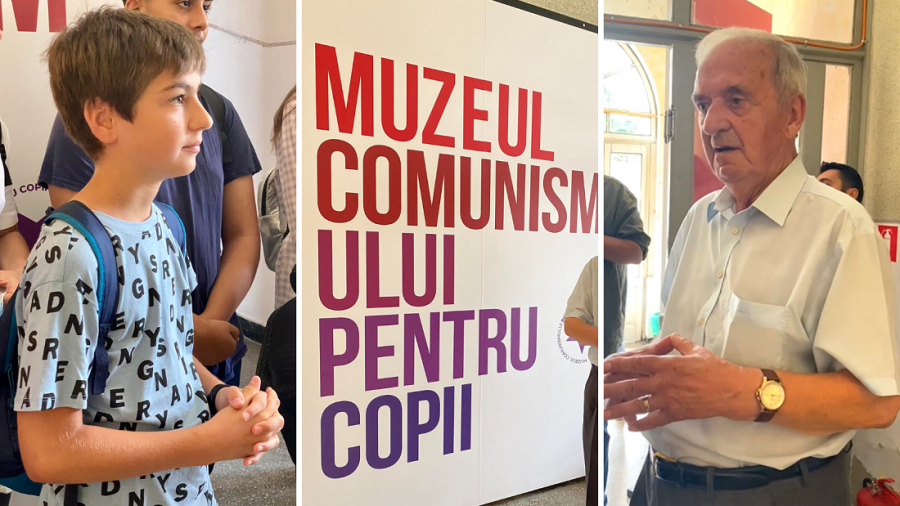 Întâlnire emoționantă între un supraviețuitor al Experimentului Pitești și tânăra generație, la inaugurarea Muzeului Comunismului pentru copii