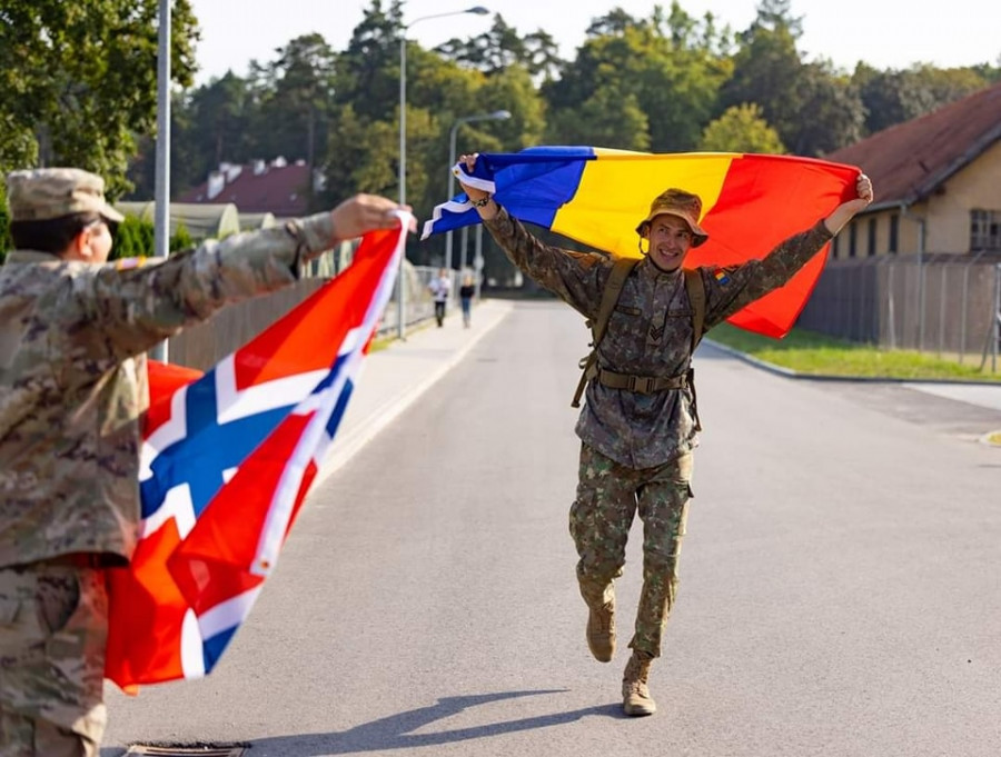 Locotenentul Tudor Baic a obținut cel mai bun timp la Competiția „Norwegian Foot March”