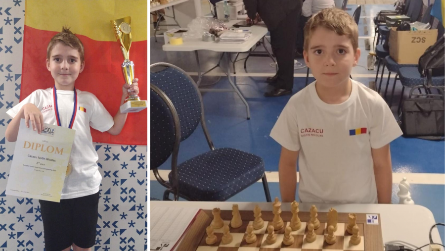 Nicolas Cazacu are doar 8 ani și a câștigat medalia de aur la Campionatul Uniunii Europene de Șah
