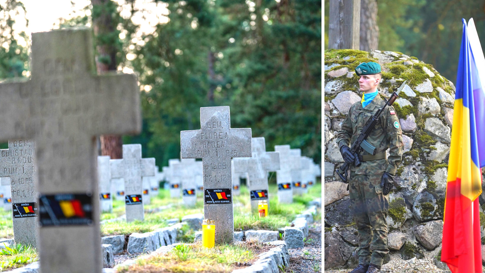 Mormintele Eroilor români din Cimitirul de la Lambinowice au fost restaurate