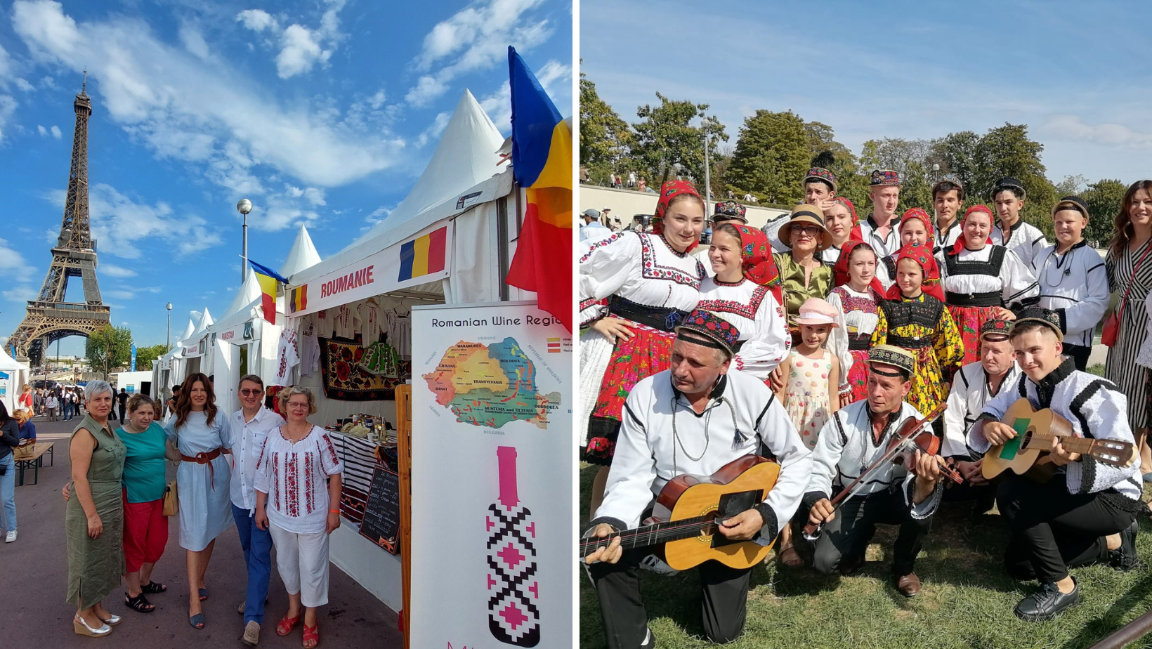 Gusturi, arome, muzică și costume tradiționale românești, timp de patru zile, în fața Turnului Eiffel