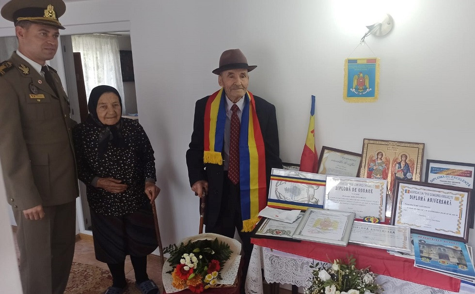 Veteranul de război Sebi Gheorghe, sărbătorit la împlinirea vârstei de 99 de ani