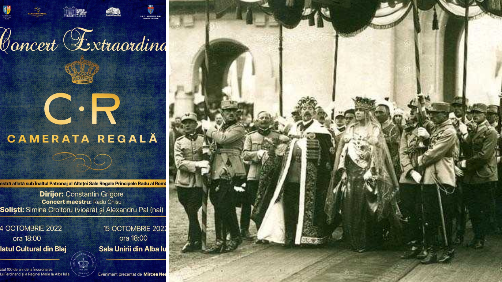 Centenarul Încoronării de la Alba Iulia. Concert Extraodinar al Orchestrei Camerata Regală în Cetatea Unirii