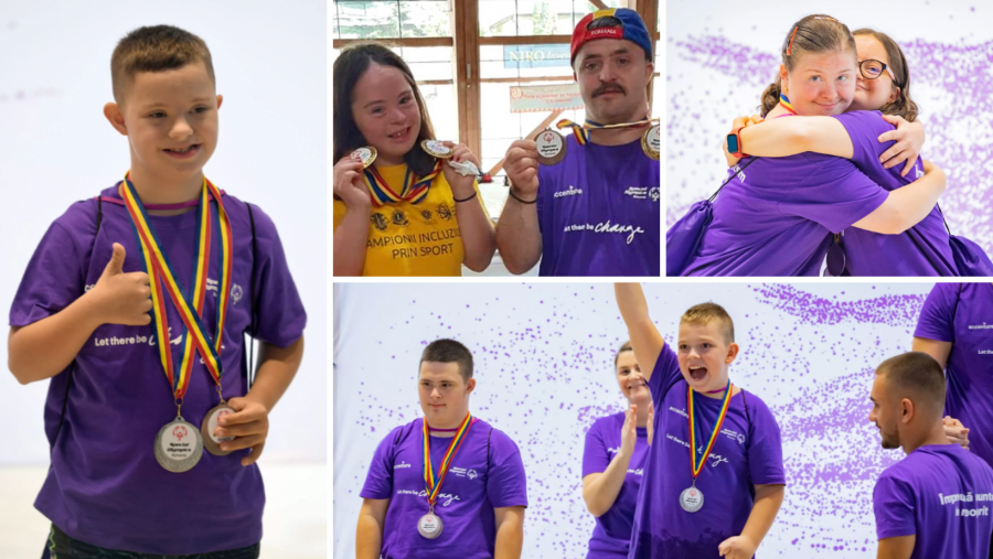 Sportivii cu dizabilități intelectuale au câștigat 120 de medalii la Competiția Națională de Natație Special Olympics România