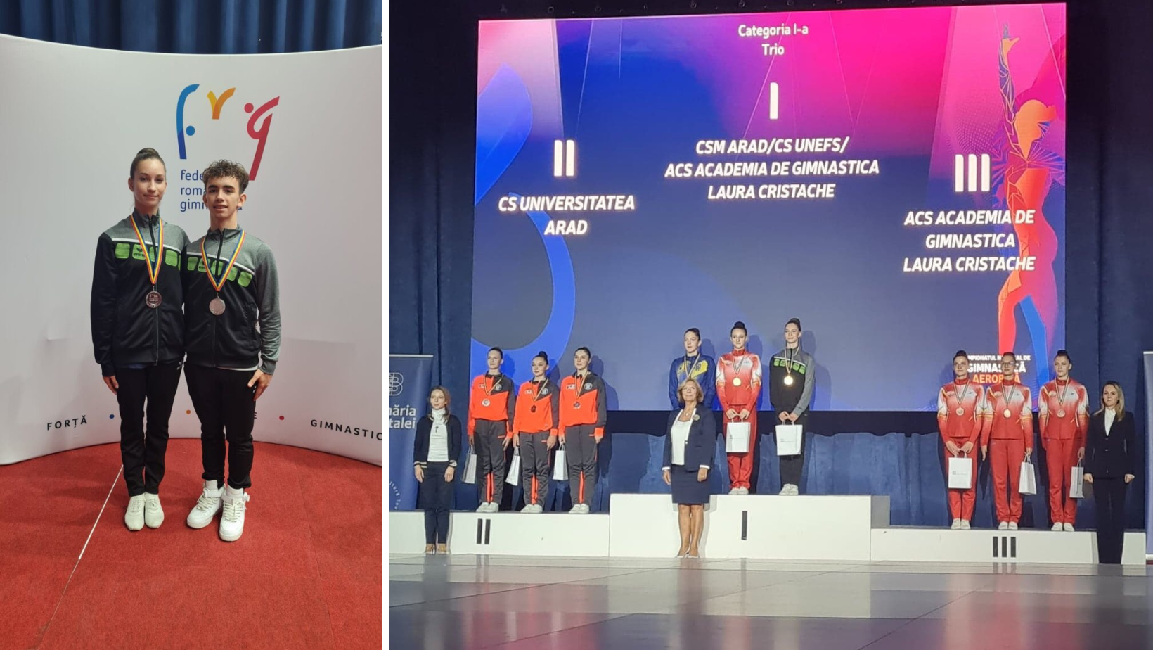 Gimnaștii arădeni au câștigat 5 medalii la Naționalele de aerobic