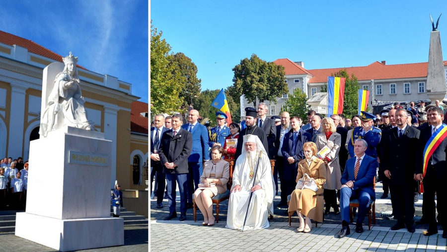 Statuia Reginei Maria, dezvelită la Alba Iulia în prezența Patriarhului României și a Custodelui Coroanei