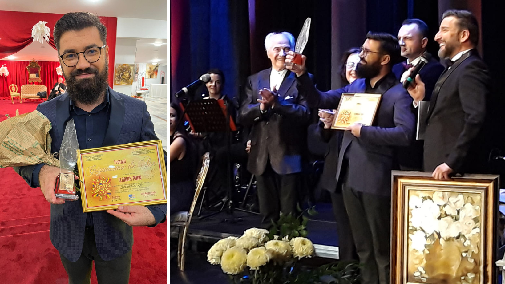 Părintele Florian Popa a câștigat Trofeul Festivalului „Crizantema de Aur” 2022