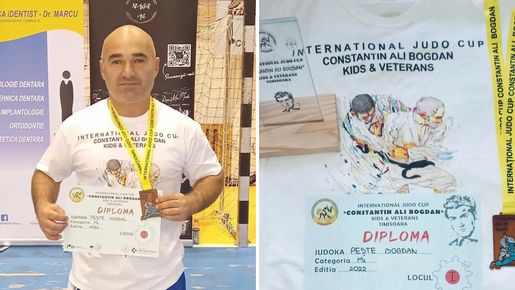 Un pompier arădean, pe primul loc la competiția internațională de judo de la Timișoara