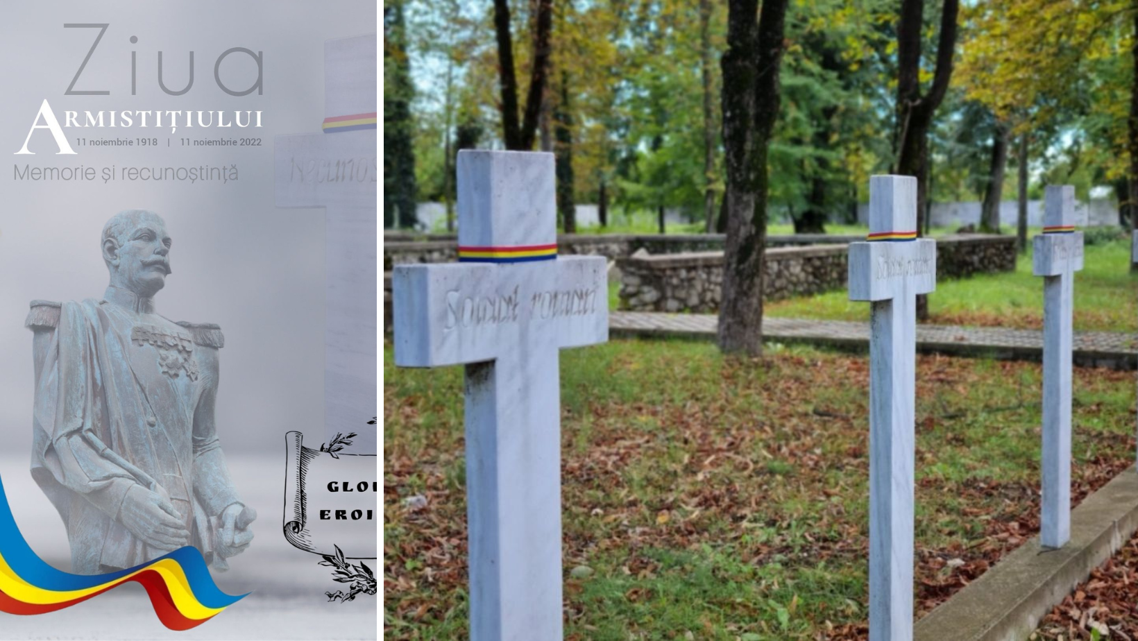 Ziua Armistițiului, comemorată în Cimitirul  Internațional al Eroilor din Târgu Jiu