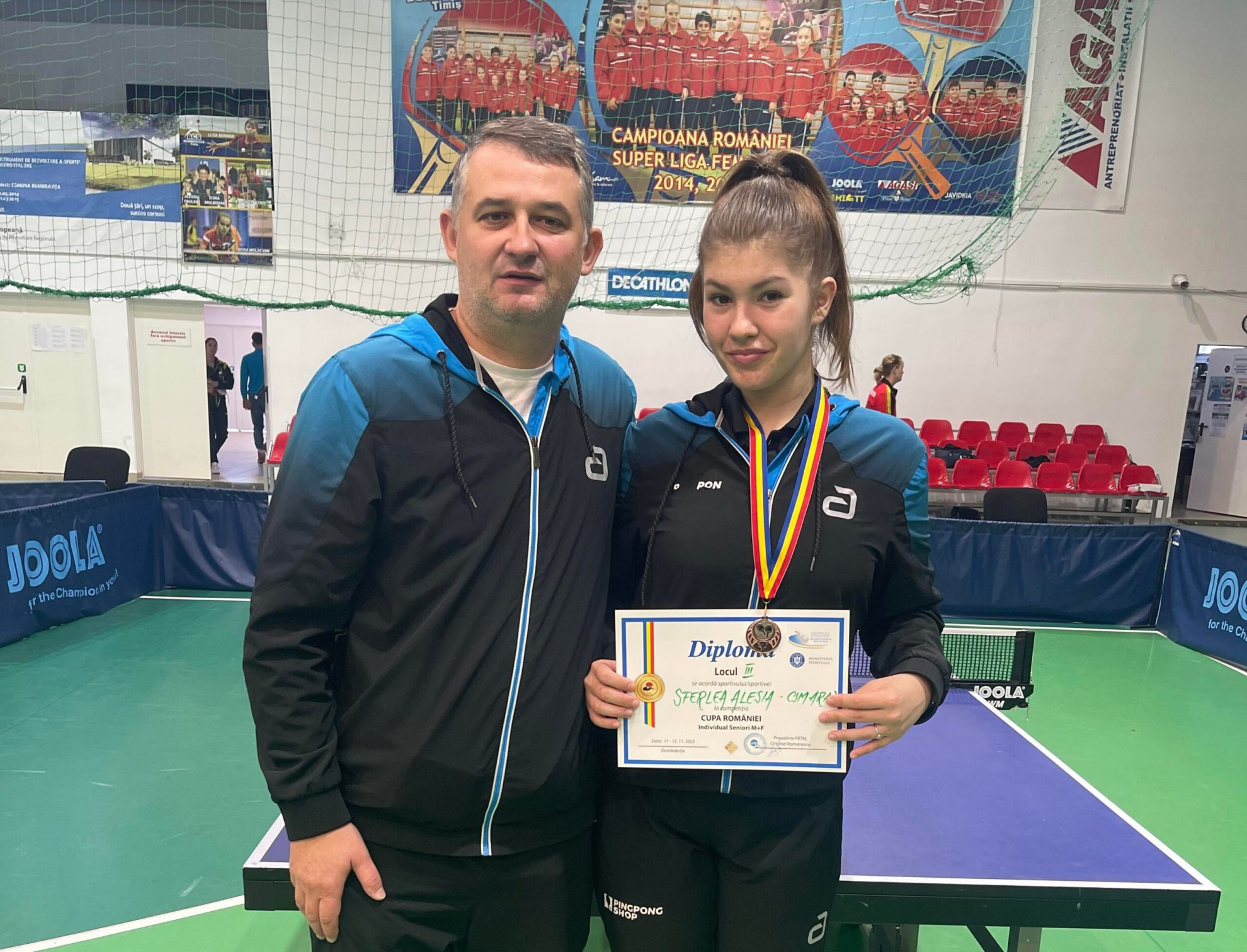 Tenis de masă: Alesia Sferlea a urcat pe podium atât la senioare cât și la tineret, la Cupa României