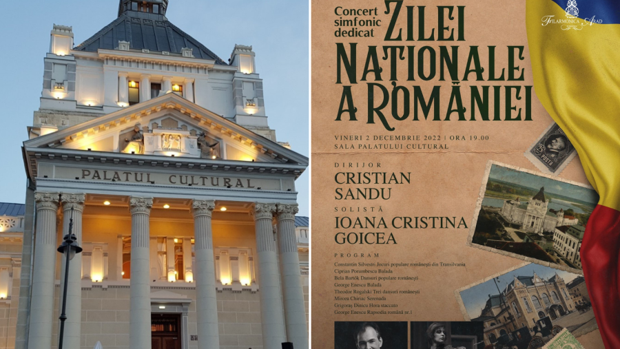 Concert simfonic dedicat Zilei Naționale a României, la Filarmonica arădeană