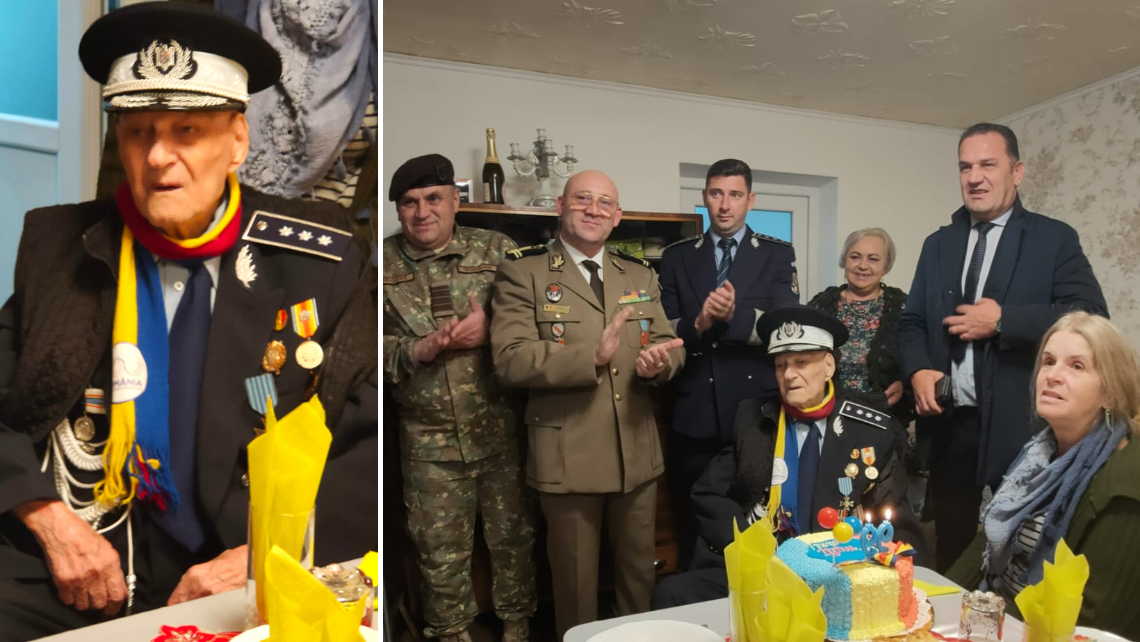 Veteranul de război Marin Turculeanu, sărbătorit la 99 de ani