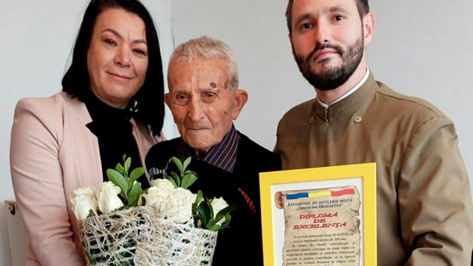 Veteranul de război Ioan Magina, sărbătorit la centenar