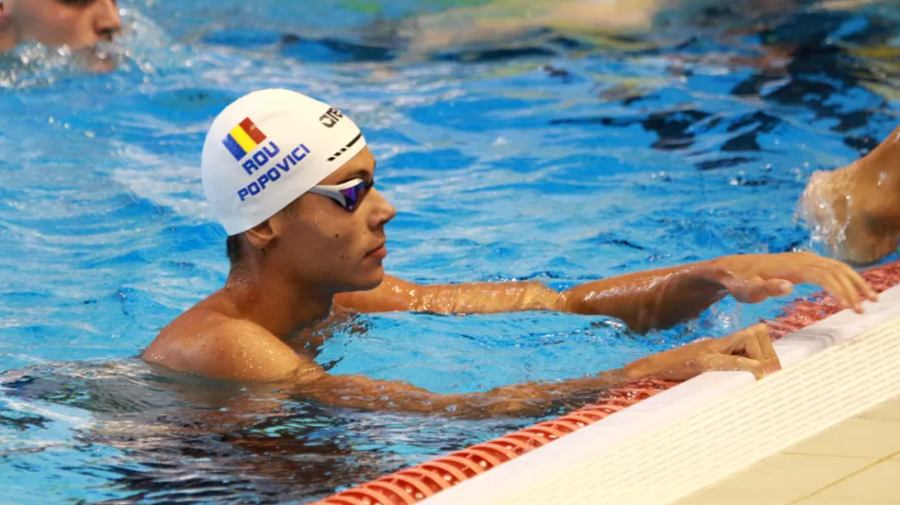 David Popovici s-a calificat în semifinalele probei de 100 m liber la Melbourne