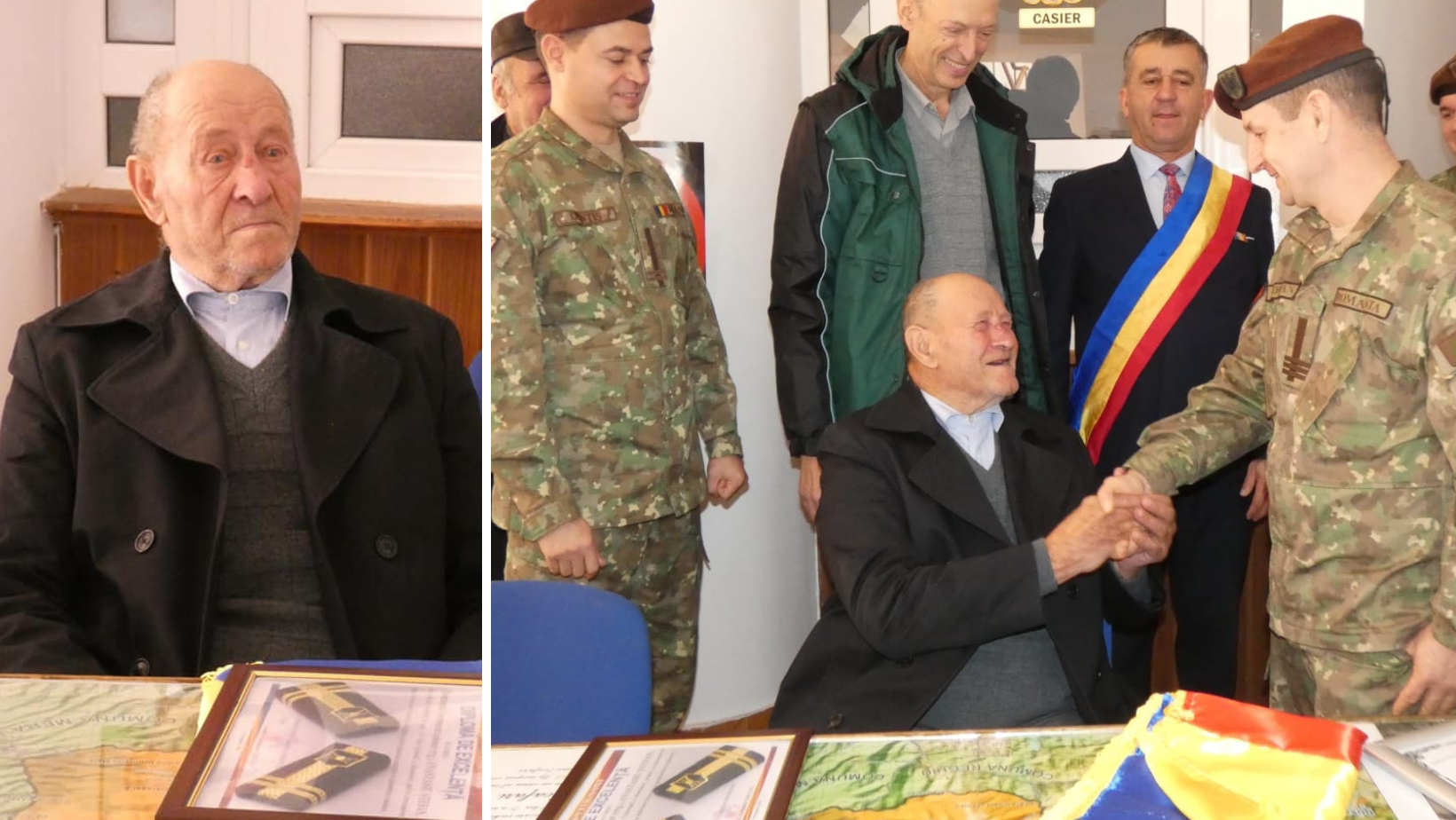 Veteranul de război Anastasiu Ștefan, înaintat în grad la împlinirea vârstei de 100 de ani