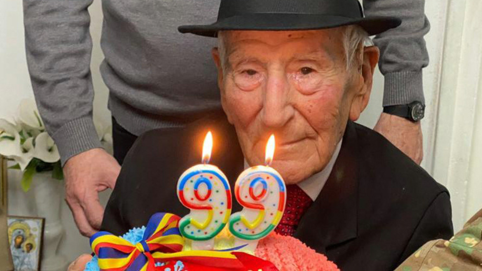 Veteranul de război Nicolae Streian, sărbătorit la împlinirea vârstei de 99 de ani