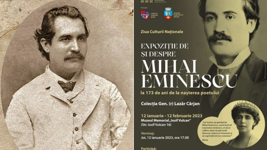 Cărţi şi documente rare despre Eminescu, expuse timp de o lună la Muzeul memorial ”Iosif Vulcan”