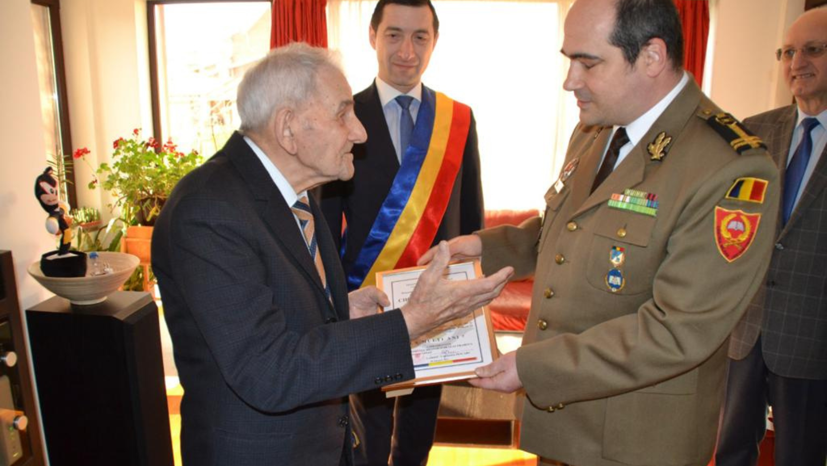 Veteranul de război Alexandru Chițu, sărbătorit la centenar