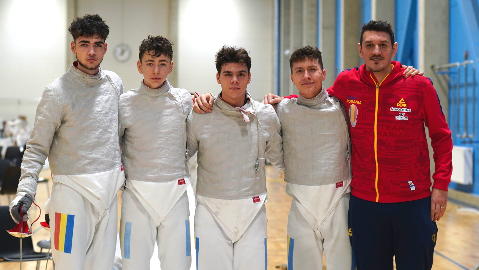 Echipa masculină de sabie a României a câștigat medalia de aur la Europenele de juniori