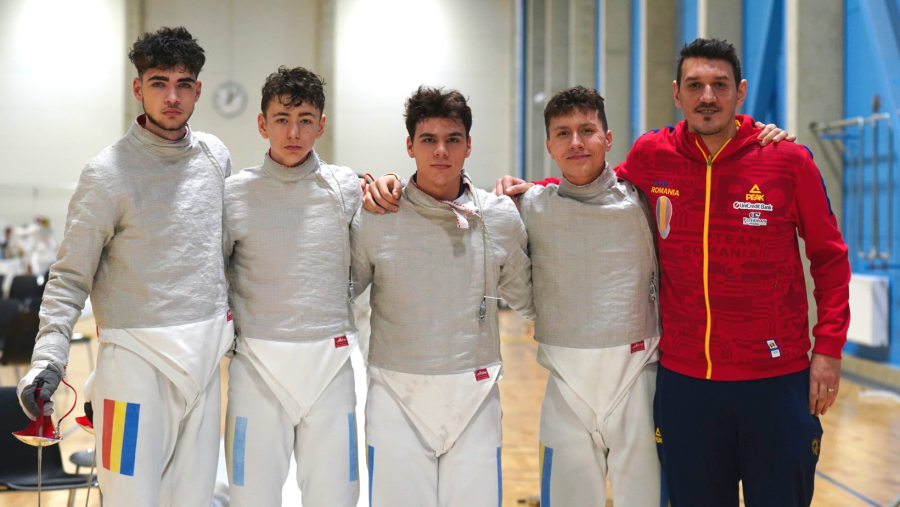 Echipa masculină de sabie a României a câștigat medalia de aur la Europenele de juniori