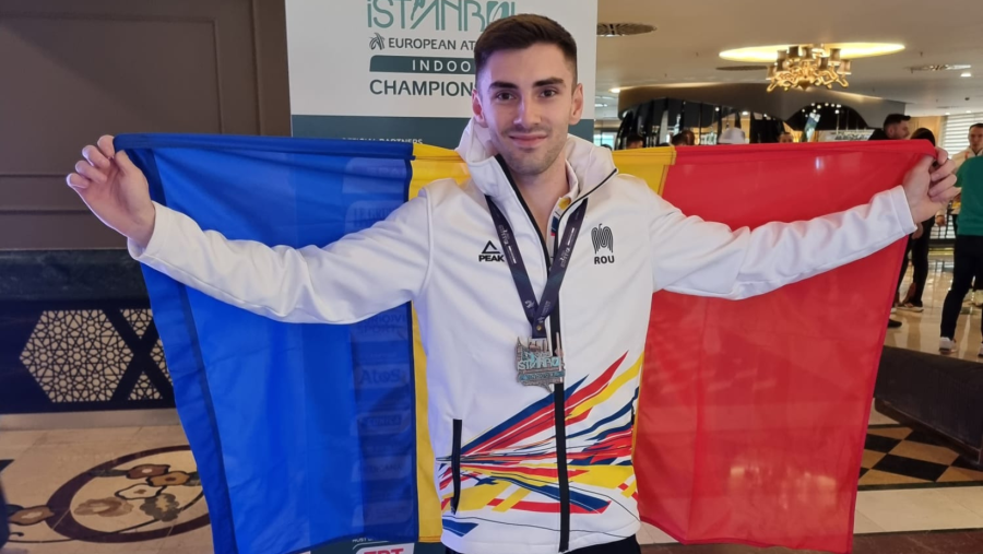 Gabriel Bitan a câștigat medalia de bronz la săritura în lungime la campionatele Europene de Sală de la Istanbul