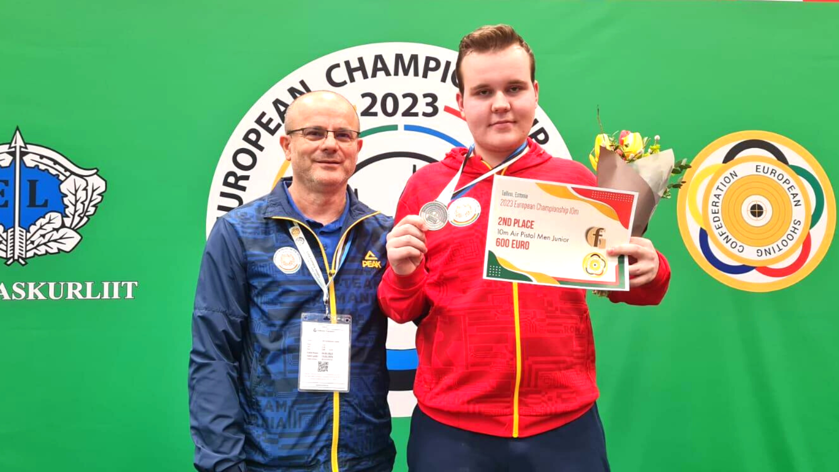 Luca Joldea a câștigat medalia de argint la Campionatele Europene de tir cu aer comprimat de la Tallinn
