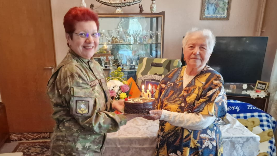 Văduvă de veteran de război, sărbătorită la 90 de ani