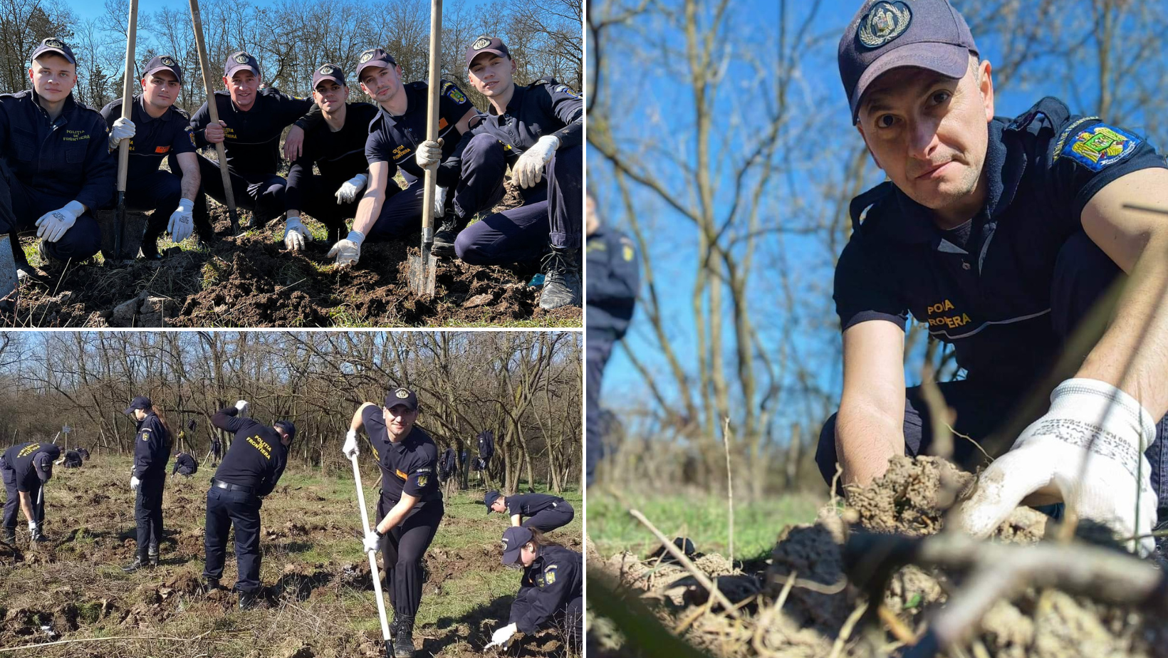 Zeci de elevi ai Școlii de Pregătire a Agenților Poliției de Frontieră ”Avram Iancu” au participat la proiectul ”O pădure de la zero”