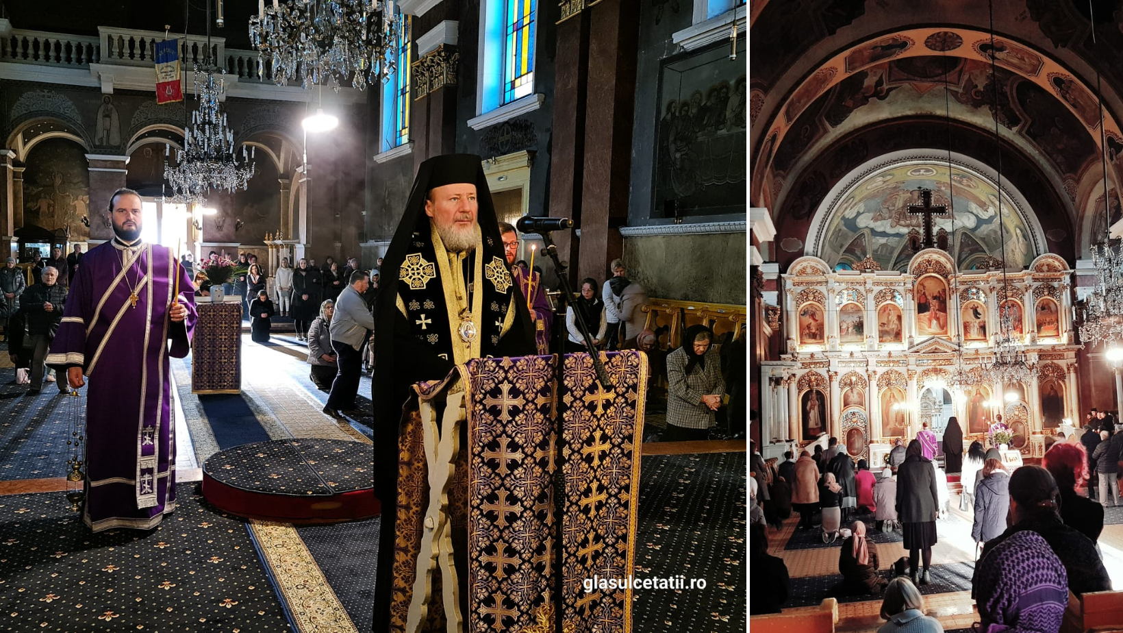 (FOTO) PS Emilian, preoți, diaconi și tineri de toate vârstele, la Denia Canonului Mare săvârșită la Catedrala Veche