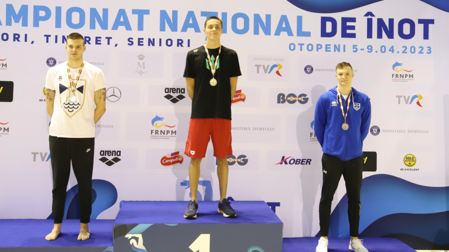 David Popovici a câștigat primul titlu național ca senior, la 50 m liber