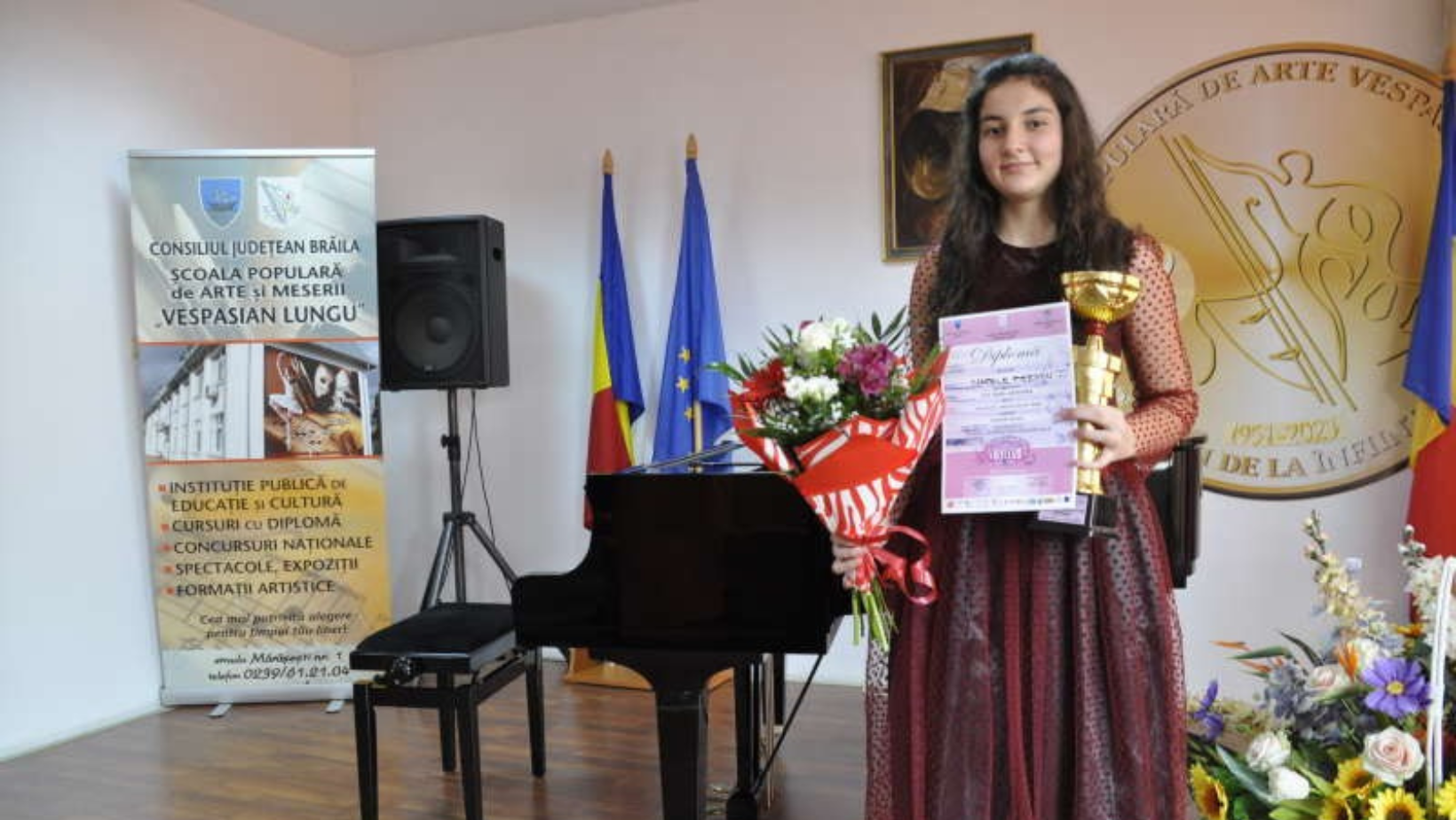 Sara-Adriana Leu a câștigat Marele Premiu şi Trofeul Concursului Național de Pian ”Virtuozii”