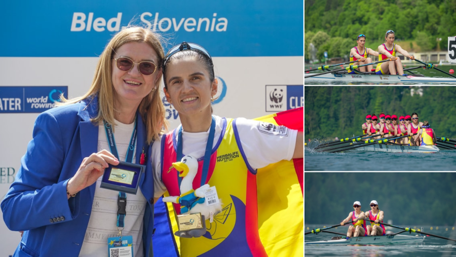Performanță extraordinară pentru Canotajul românesc, la Campionatul de la Bled: 5 medalii de aur și 1 de argint