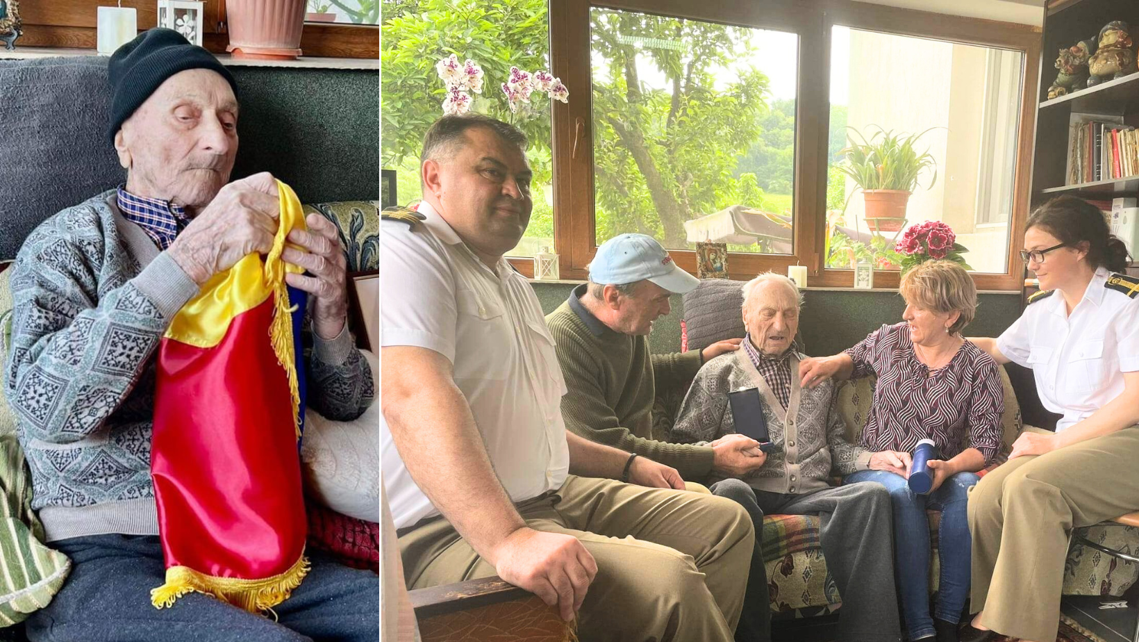 Cel mai vârstnic veteran de război din România, distins cu Ordinul ”Virtutea Militară în grad de Cavaler, cu însemn de pace”