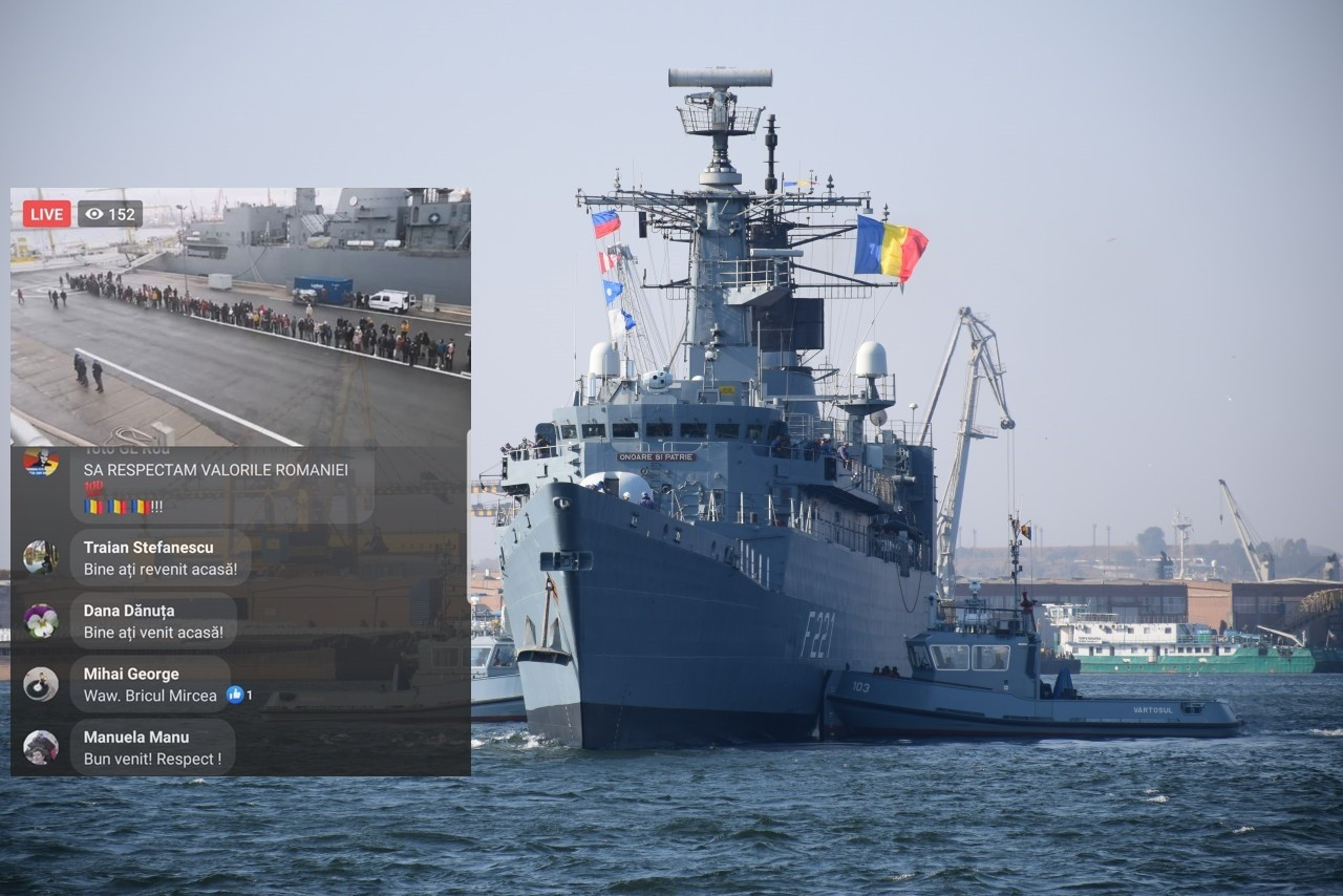 Fregata ”Regele Ferdinand” se întoarce acasă după şase săptămâni de misiune în Mediterana