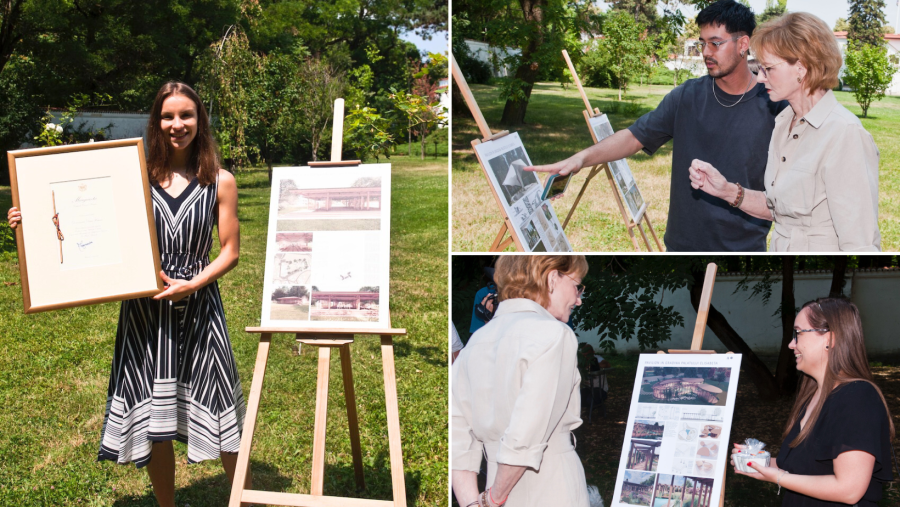 Daria Huțanu, premiată la Palatul Elisabeta pentru proiectul „Tabla de Șah”