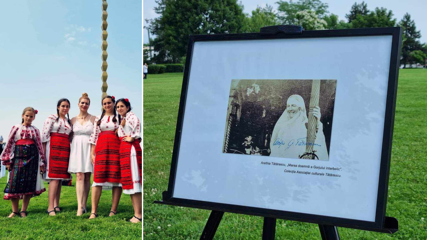 Arethia Tătărescu, omagiată de Ziua Universală a Iei în Parcul Coloanei fără Sfârșit din Târgu Jiu