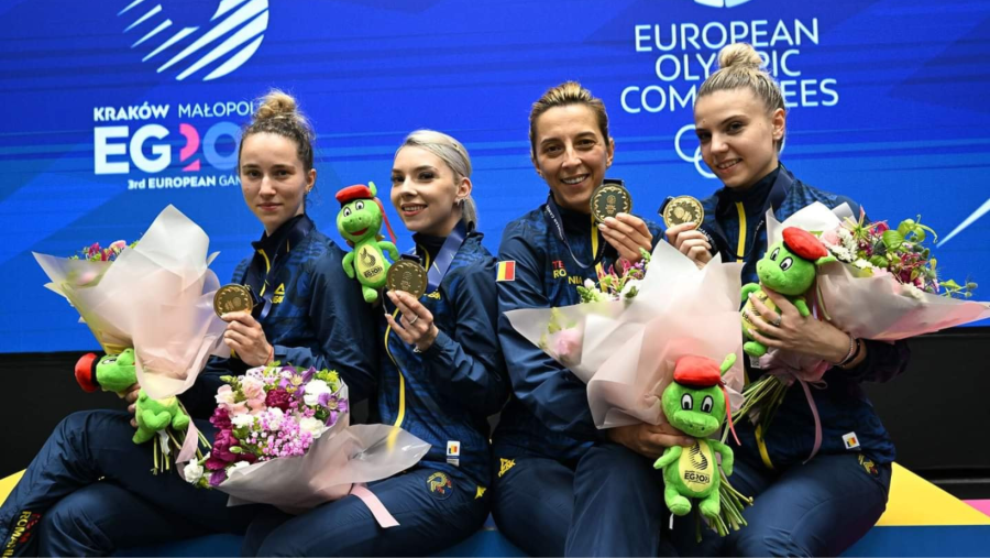 Echipa feminină de tenis de masă a României a câștigat medalia de aur la JE Cracovia 2023!
