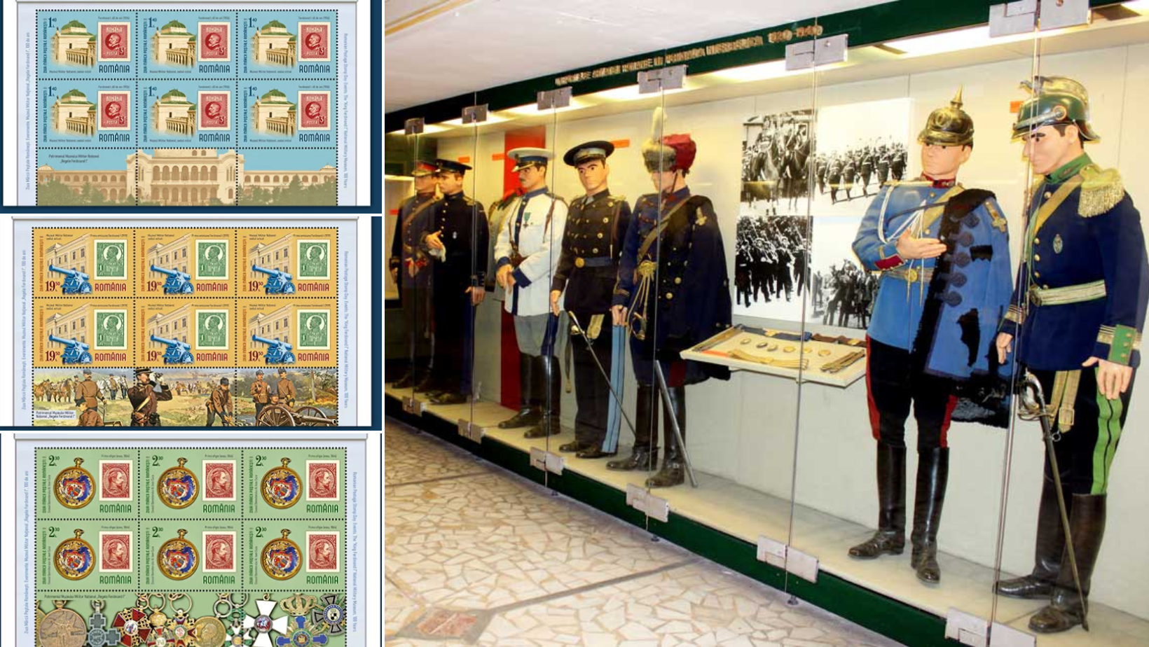 Muzeul Militar Național „Regele Ferdinand I” își aniversează Centenarul. Romfilatelia îi dedică un întreg poştal