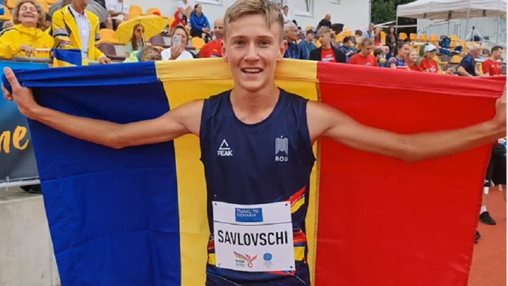 Imnul României a răsunat la Maribor, chiar de ziua lui. Alin Șavlovschi a câștigat medalia de aur la 2000 m obstacole
