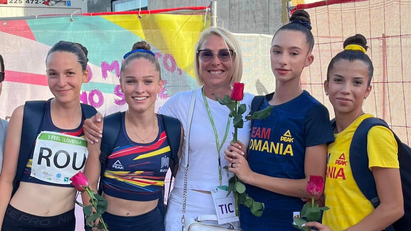 Medalie de aur cu record al competiției pentru ștafeta feminină a României, la Maribor