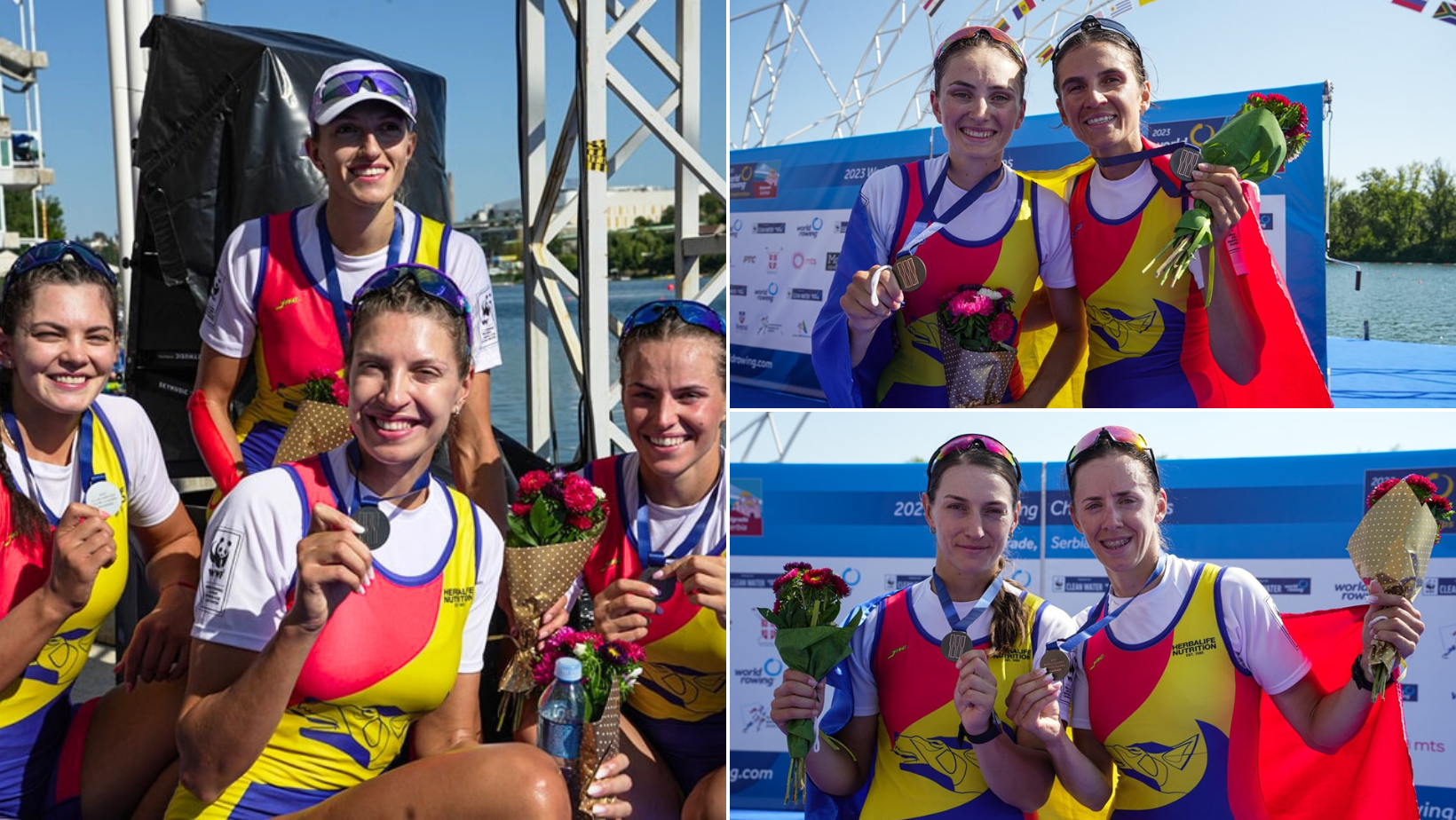O medalie de argint și două de bronz pentru România în a doua zi a Campionatelor Mondiale de Canotaj de la Belgrad