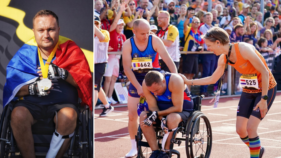 Jocurile Invictus: Valentin Popa a câștigat medalia de argint la proba de atletism în scaun rulant, 1500 de metri