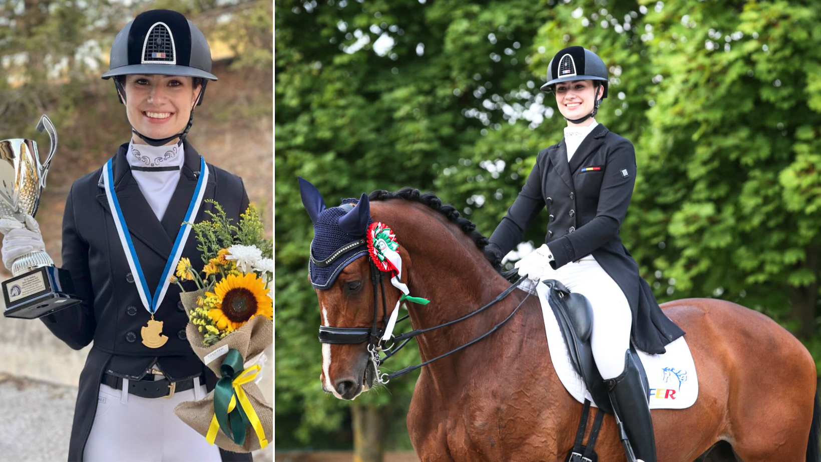 Arădeanca Daria Paliciuc, pe prima treaptă a podiumului la Campionatul Balcanic de Dresaj