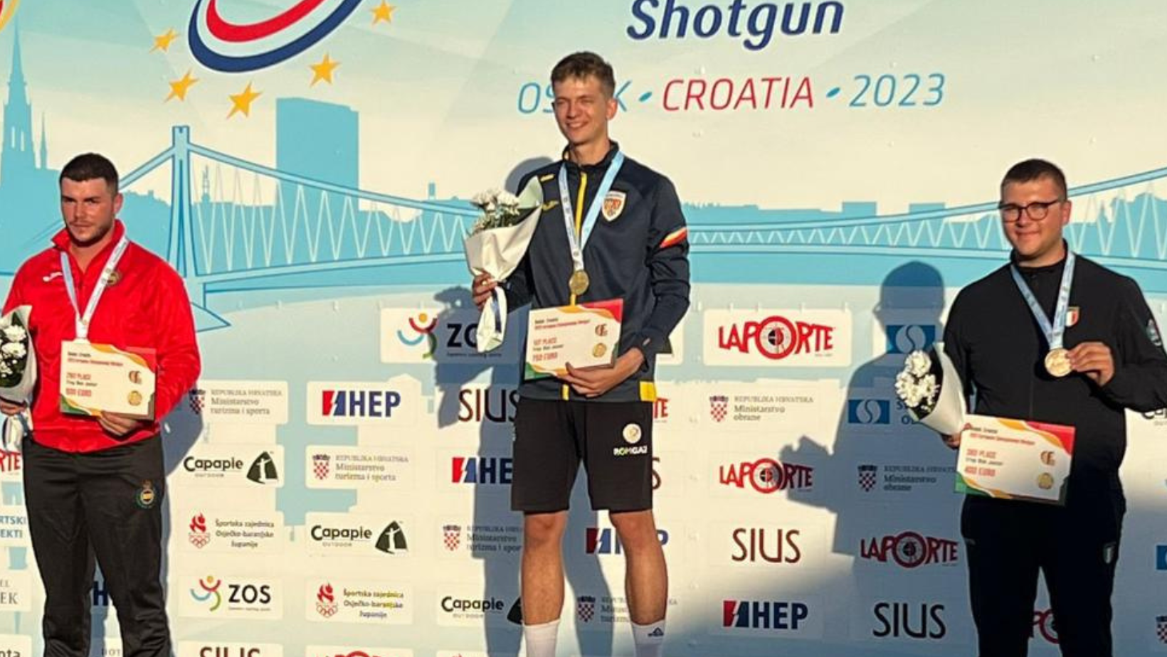 Francesco Țigănescu a câștigat medalia de aur în proba de trap la Campionatele Europene pentru juniori din Croația