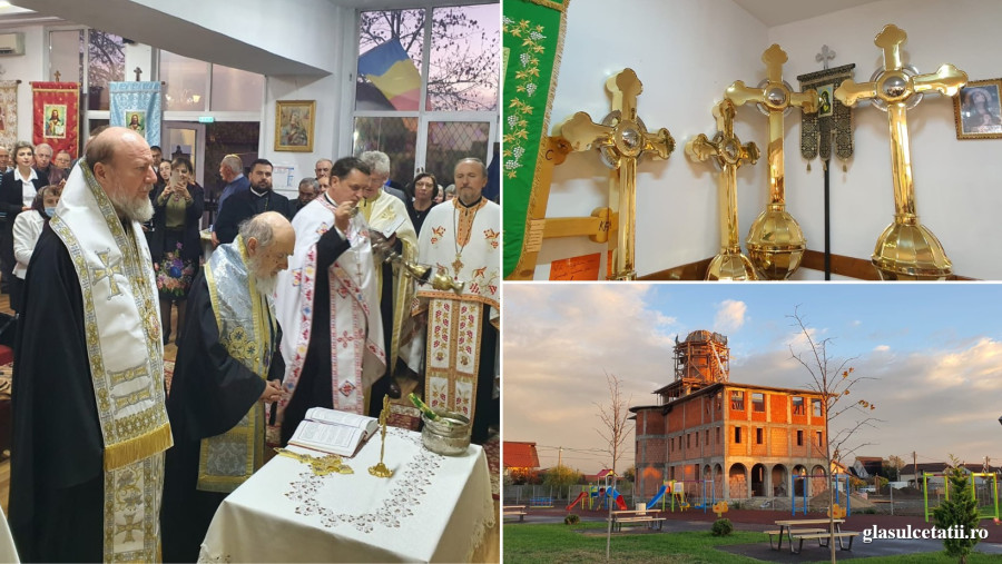 (FOTO) IPS Timotei și PS Emilian au sfințit astăzi Crucile pentru noua biserică din Parohia Vladimirescu II